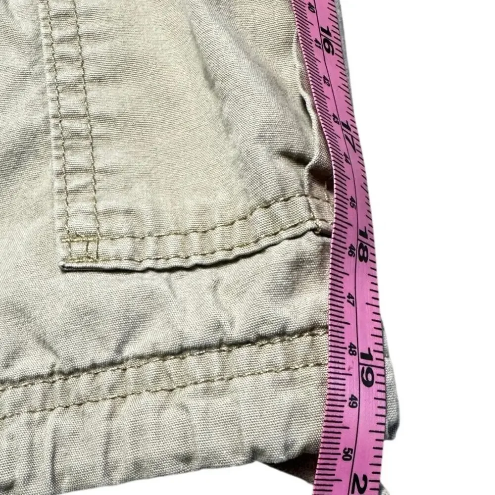Chaps Mens Cargo Shorts Size 40 Khaki Tan 100% Cotton Casual Utility